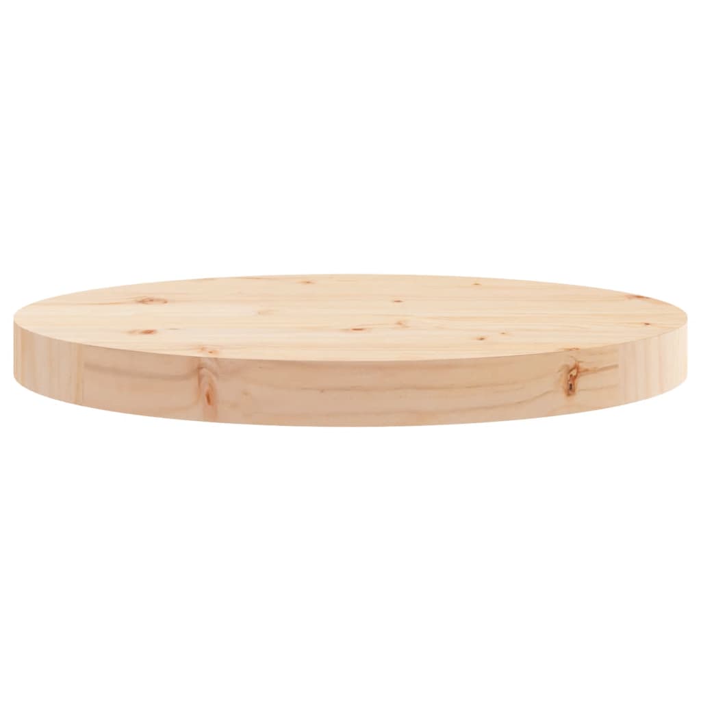 Solid Pine Round Table Top Ø40x3 cm - Durable Wood Finish