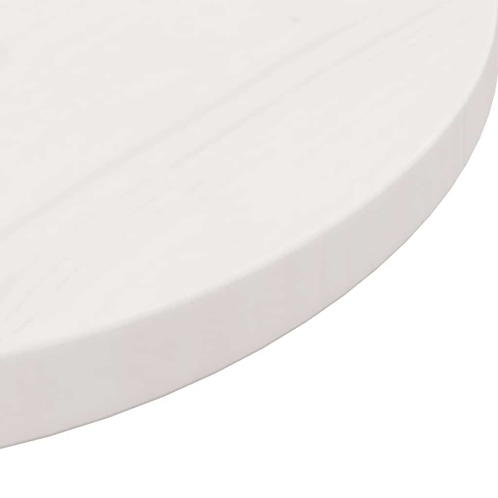 Solid Pine Round Table Top, White, Ø50x3 cm