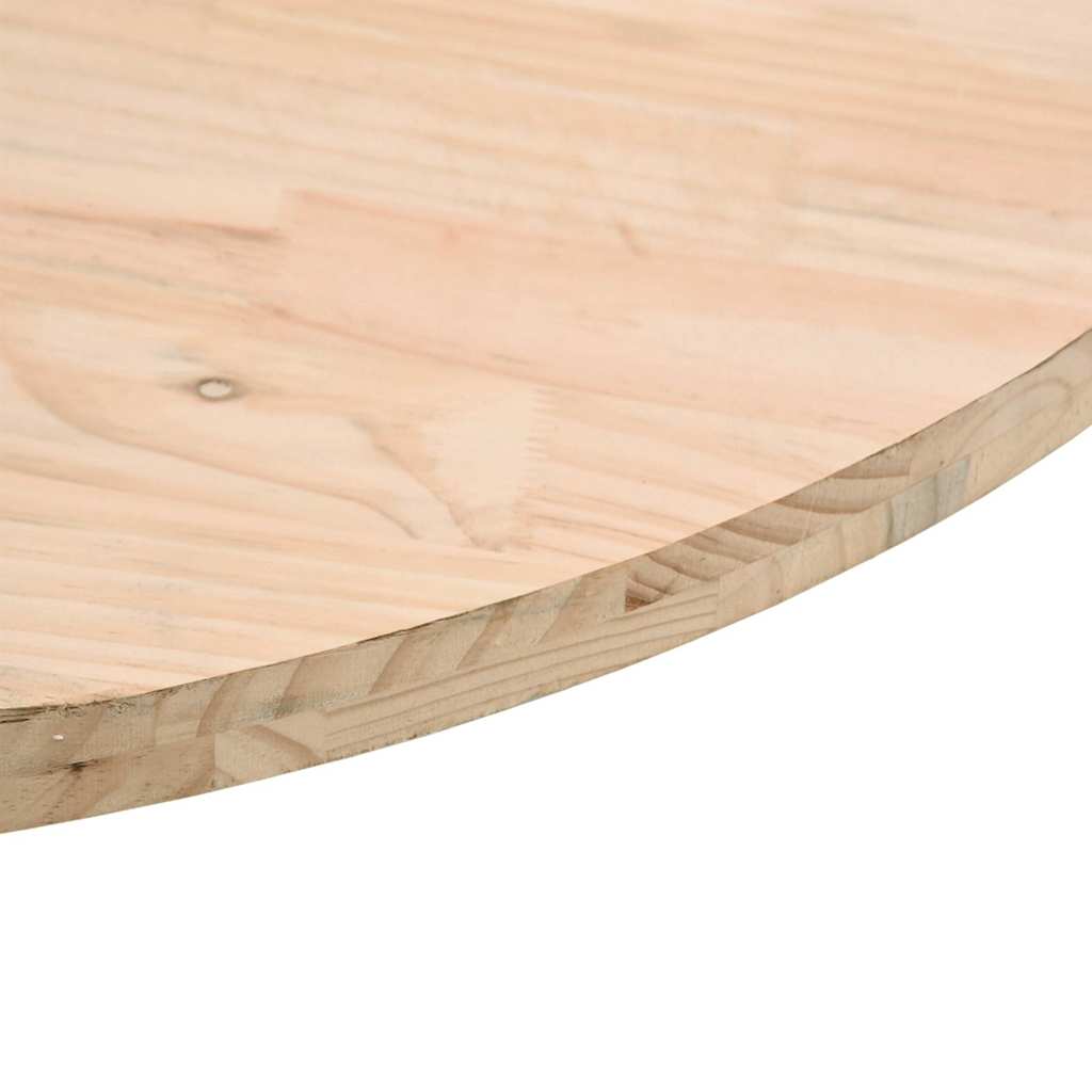 Round Ø70x3 cm Solid Pine Wood Table Top - Natural Finish
