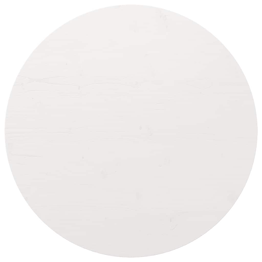 Round White Solid Pine Table Top - 80cm x 3cm Durable Design