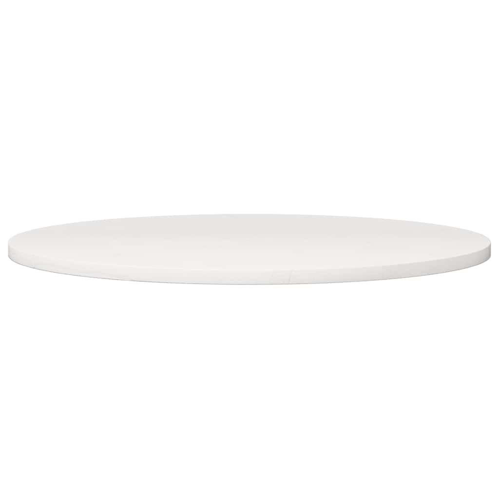 Round White Solid Pine Table Top - 80cm x 3cm Durable Design