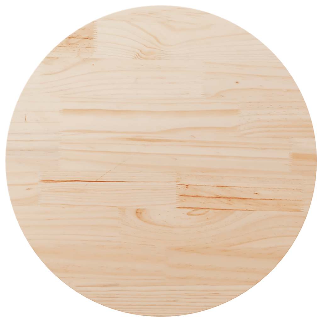 Solid Pine Wood Round Table Top Ø90x3cm - Natural Finish