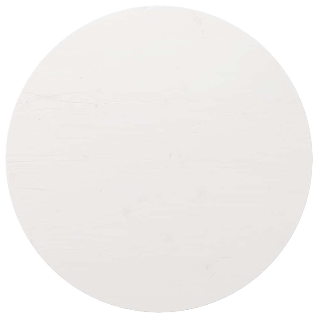 Solid Wood Pine Round Table Top - White Ø90x3 cm