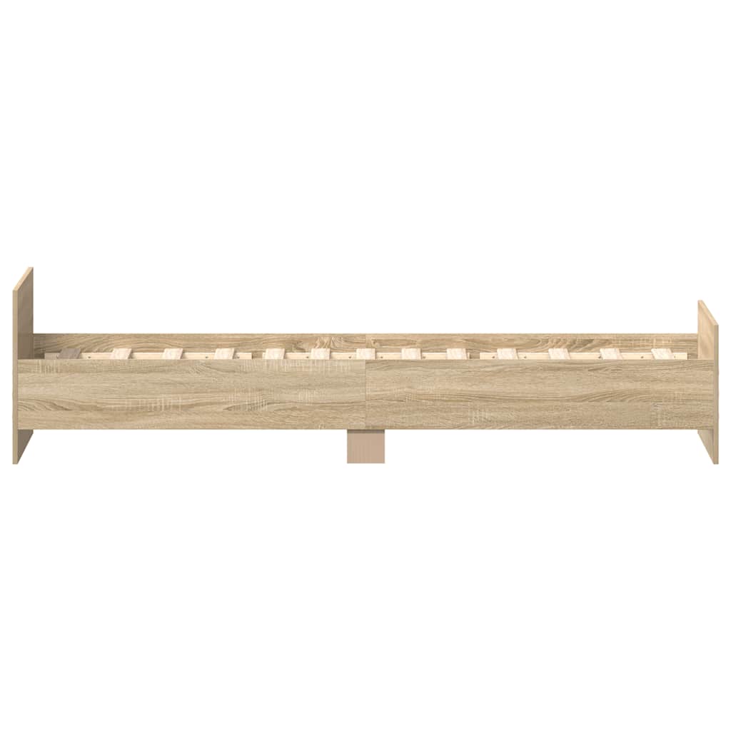 Sonoma Oak Engineered Wood Bed Frame 100x200 cm (No Mattress)