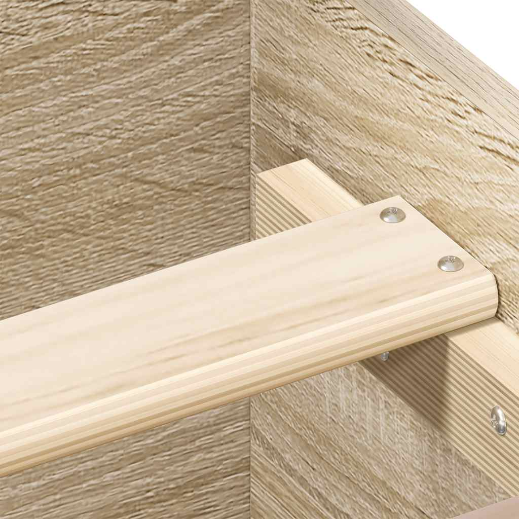 Sonoma Oak Engineered Wood Bed Frame 100x200 cm (No Mattress)