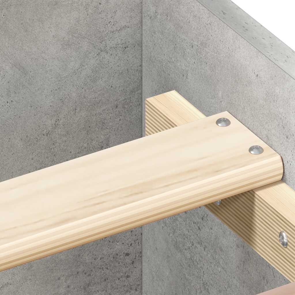 Concrete Grey Single Bed Frame 90x190 cm - No Mattress Included