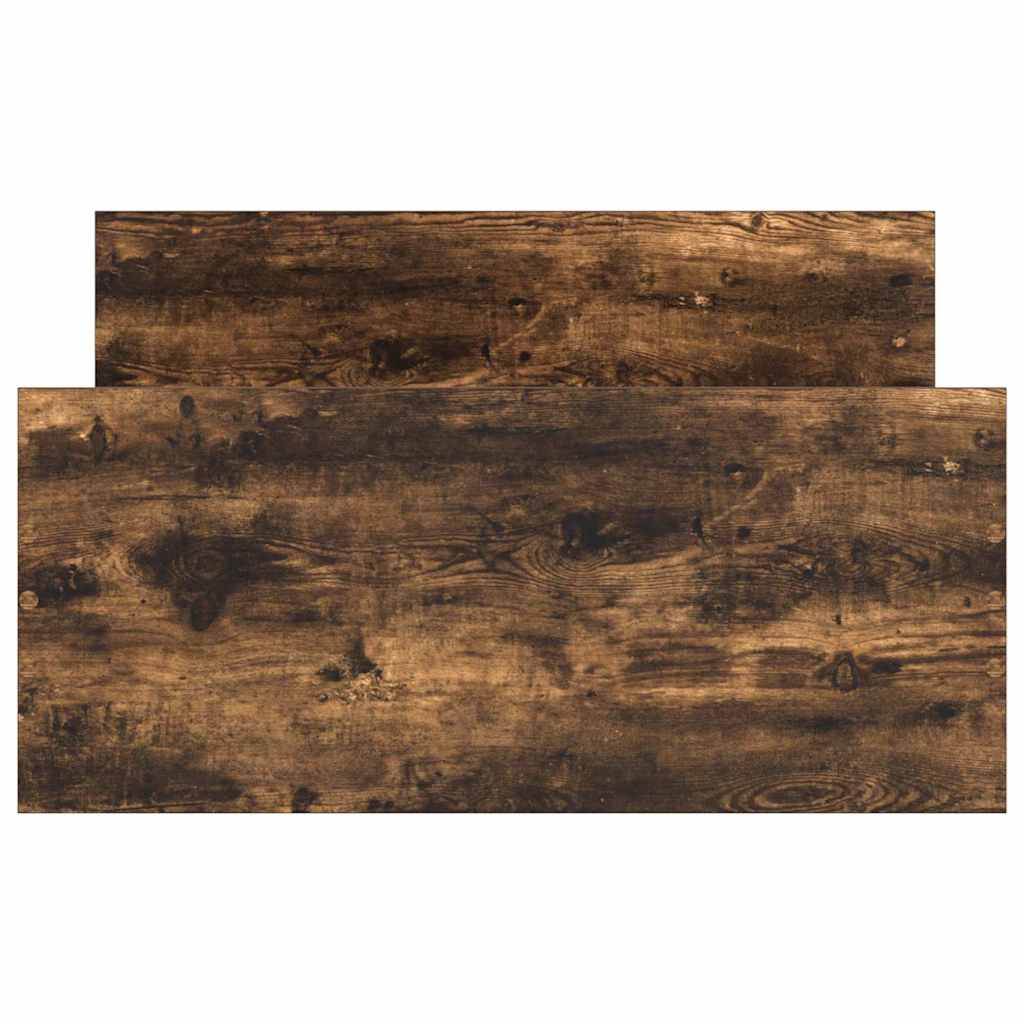 Single Bed Frame, Smoked Oak, 90x190 cm, Engineered Wood