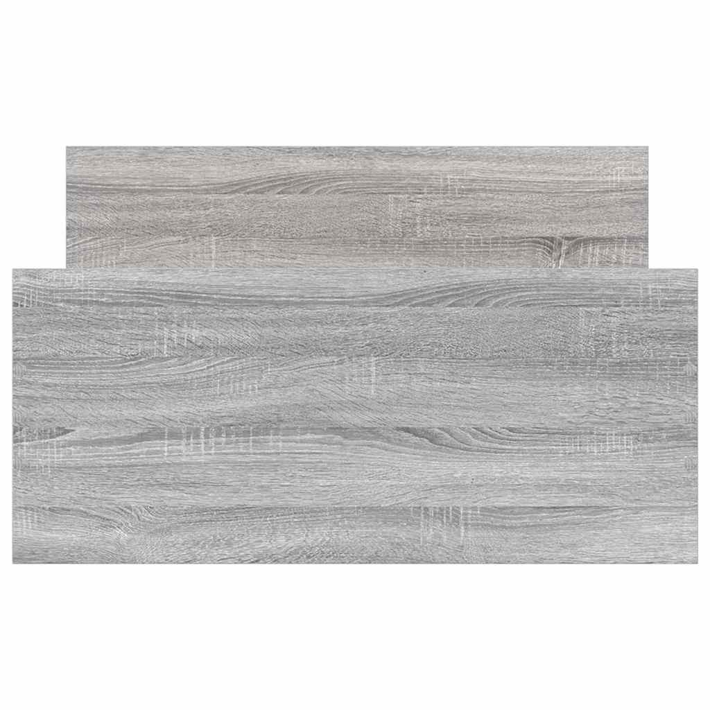 Grey Sonoma Small Single Bed Frame 75x190cm - Engineered Wood