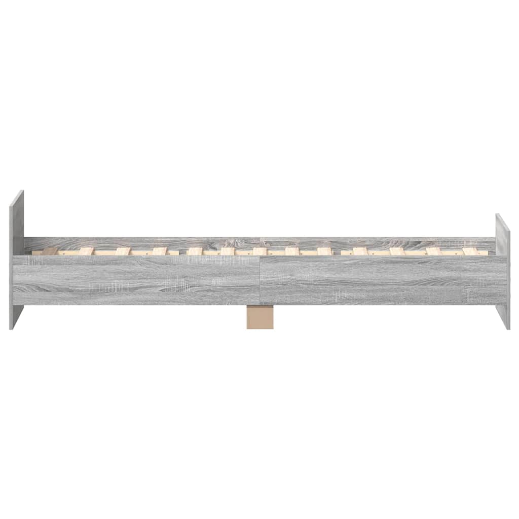 Grey Sonoma Small Single Bed Frame 75x190cm - Engineered Wood