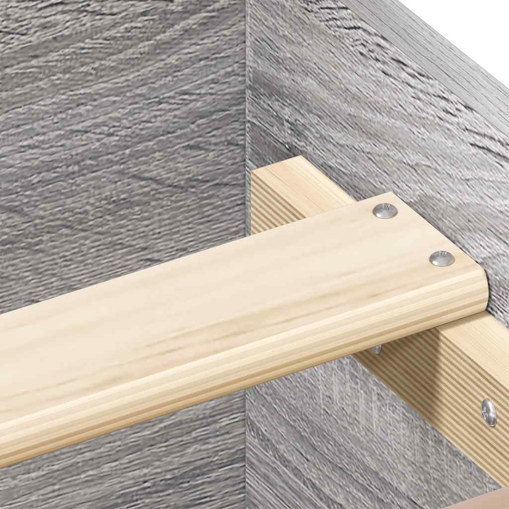 Grey Sonoma Small Single Bed Frame 75x190cm - Engineered Wood