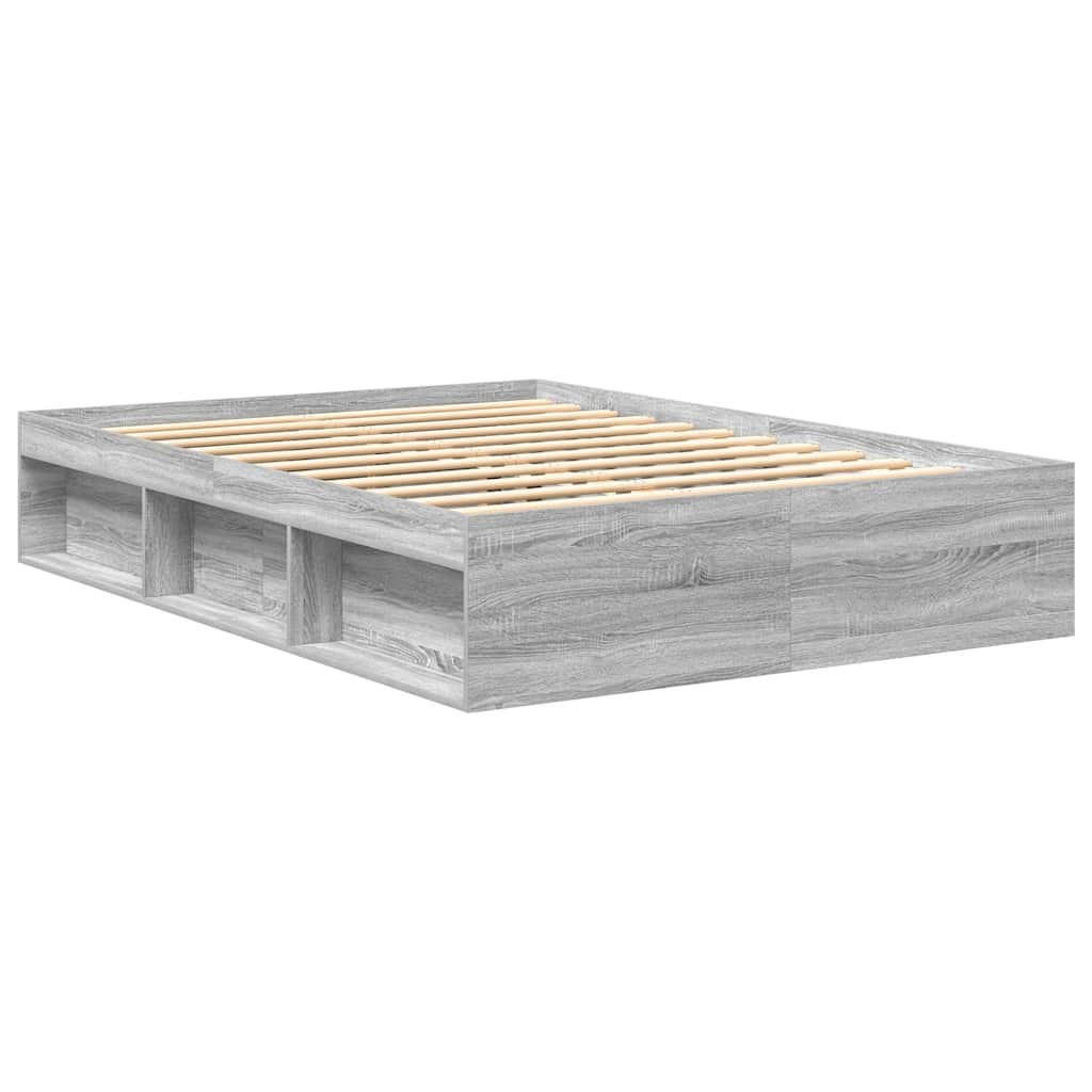 Grey Sonoma Bed Frame - Small Double 120x190 cm, Wood Finish
