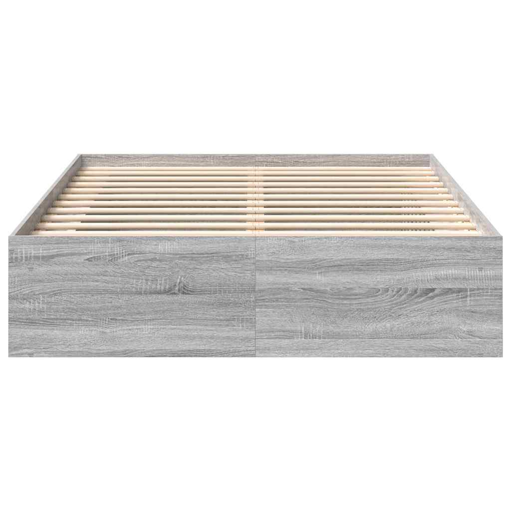 Grey Sonoma Bed Frame - Small Double 120x190 cm, Wood Finish