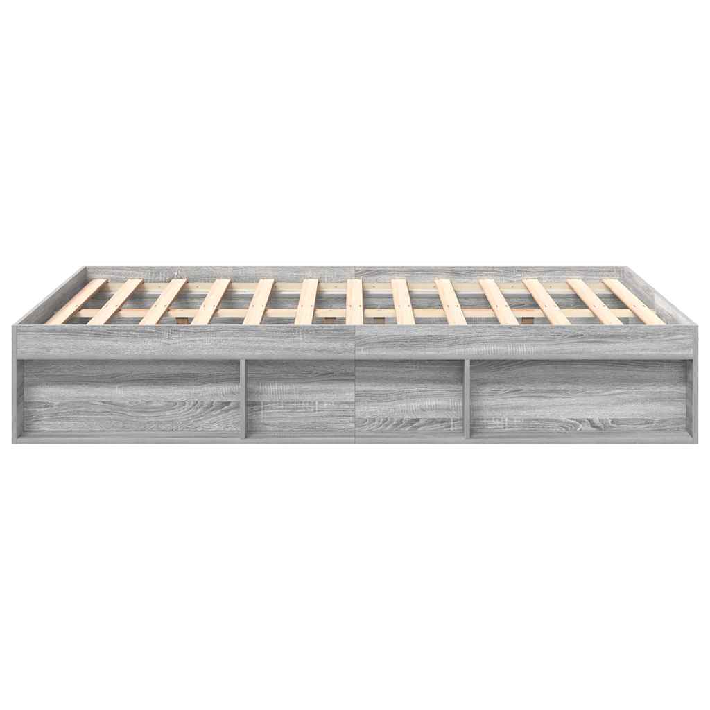 Grey Sonoma Bed Frame - Small Double 120x190 cm, Wood Finish