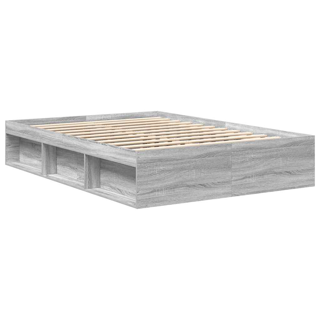 Grey Sonoma Bed Frame - Small Double 120x190 cm, Wood Finish