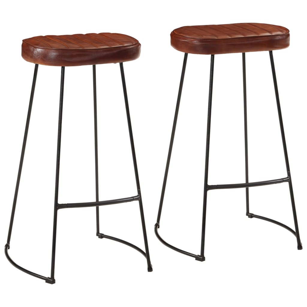 Gavin Dark Brown Bar Stools, Set of 2, 44x37.5x78 cm, Wood Finish