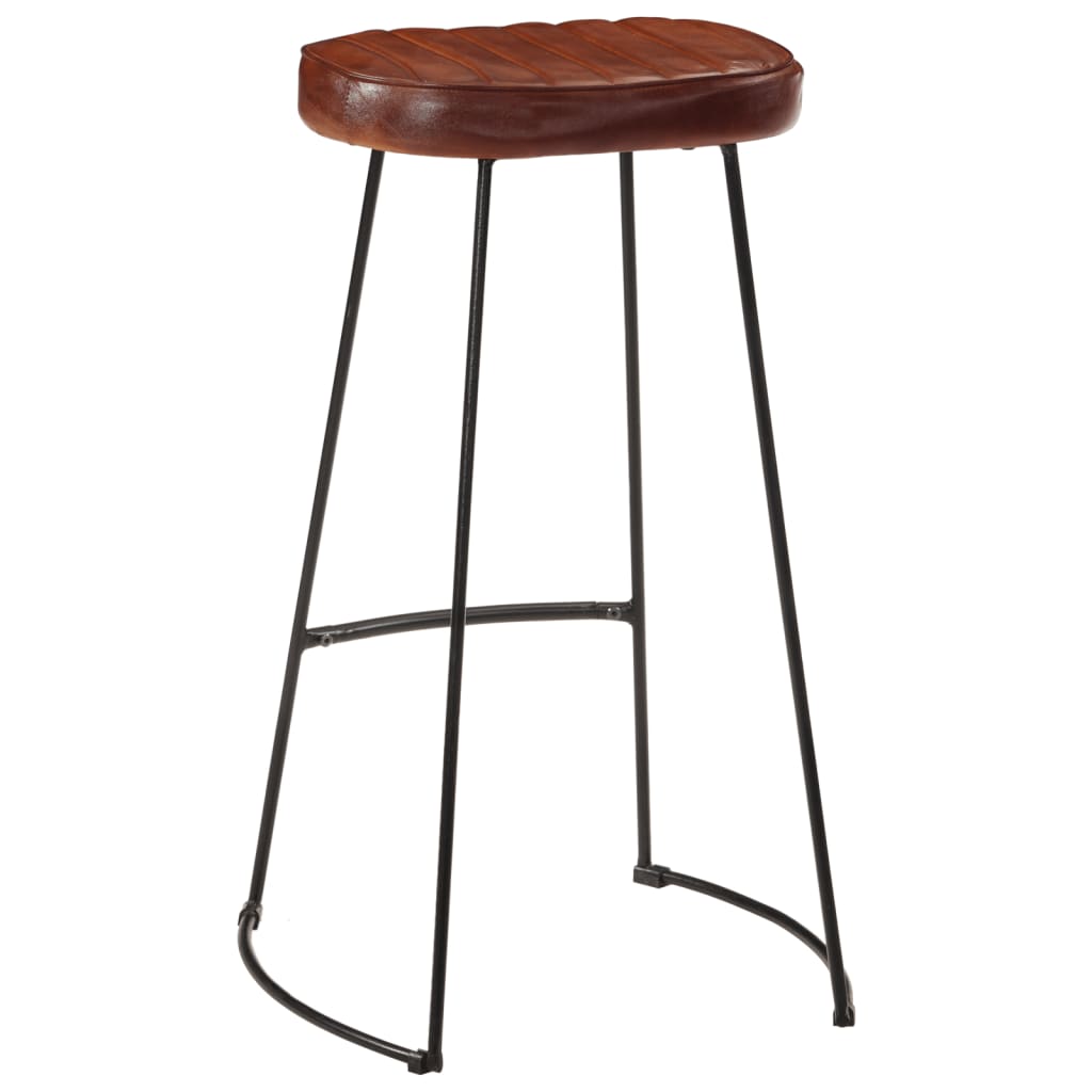 Gavin Dark Brown Bar Stools, Set of 2, 44x37.5x78 cm, Wood Finish