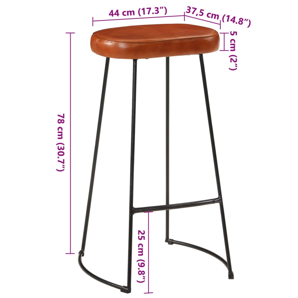 Gavin Bar Stools Set of 2 - Grey Fabric, 44x37.5x78 cm