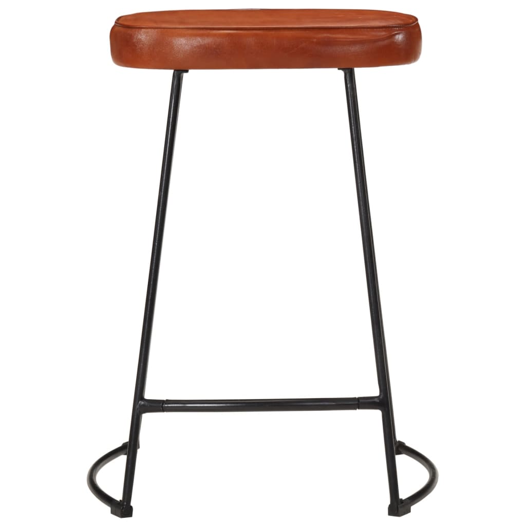 Set of 2 Dark Brown Wooden Bar Stools, 41x29x62 cm