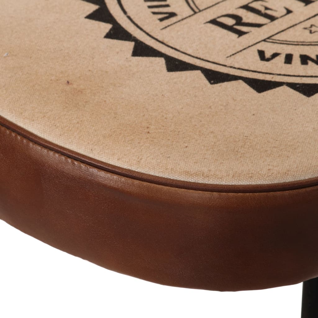 Set of 2 Dark Brown Wooden Bar Stools - 41x29x62 cm