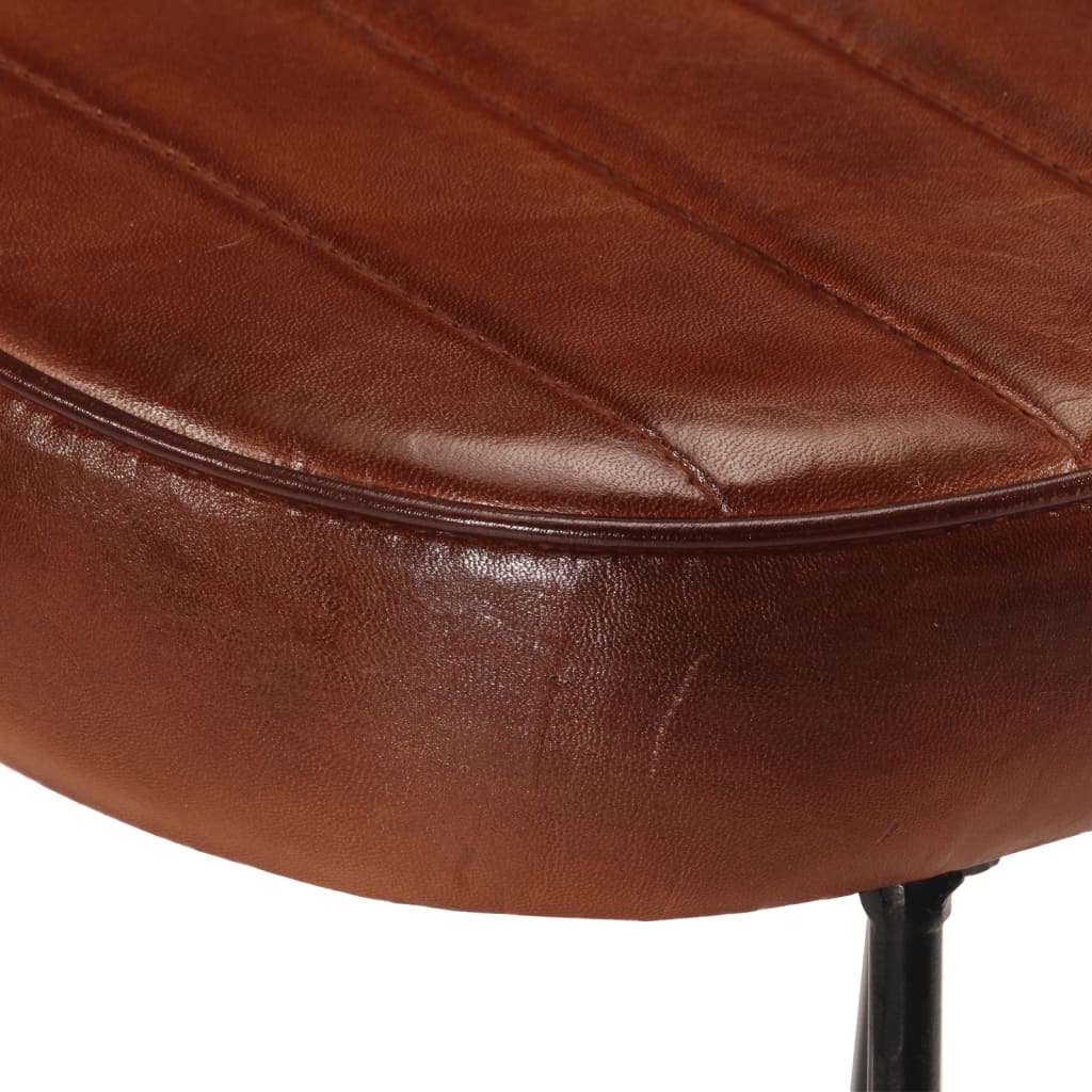 Set of 2 Dark Brown Bar Stools, Wood Finish, 40x29.5x53 cm