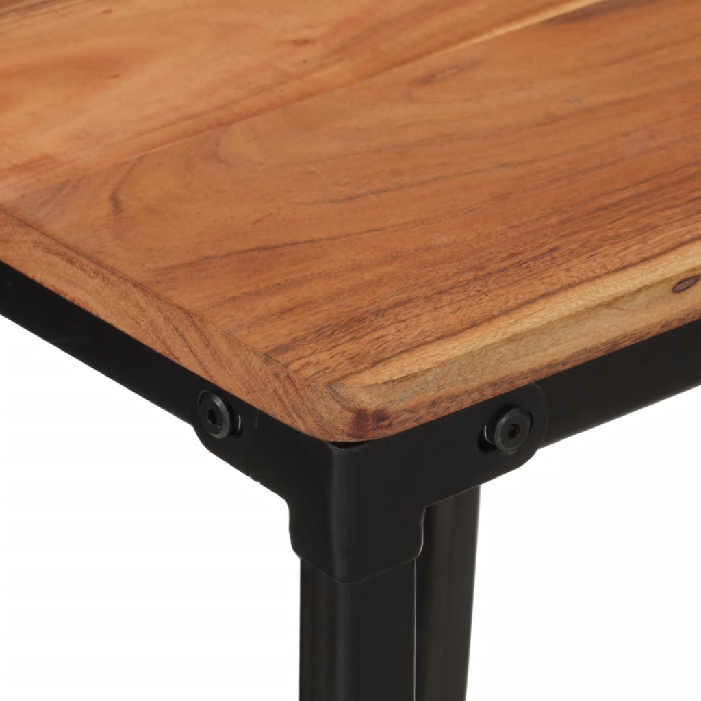 Solid Acacia Wood Bar Chairs Set of 2 - Stylish & Durable