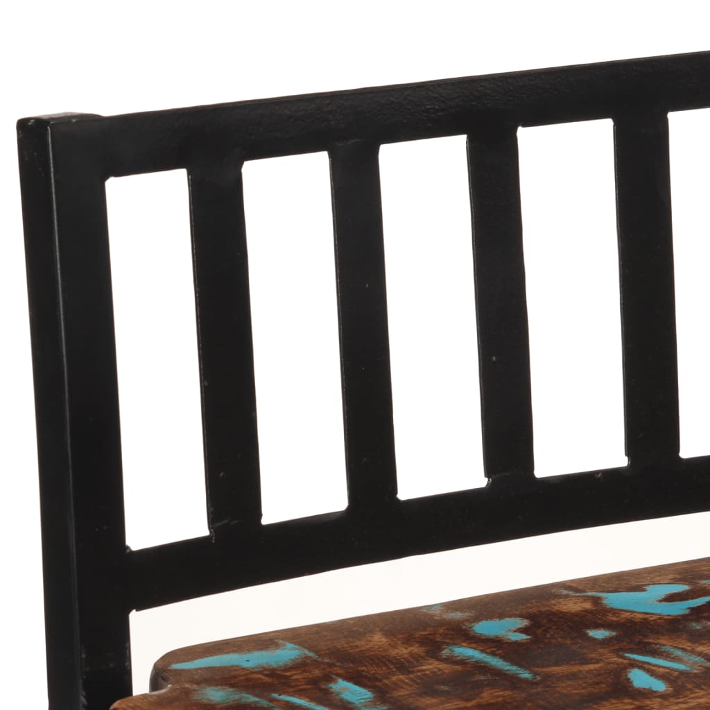 Solid Wood Reclaimed Bar Chairs Set of 2 - Eco-Friendly Seating