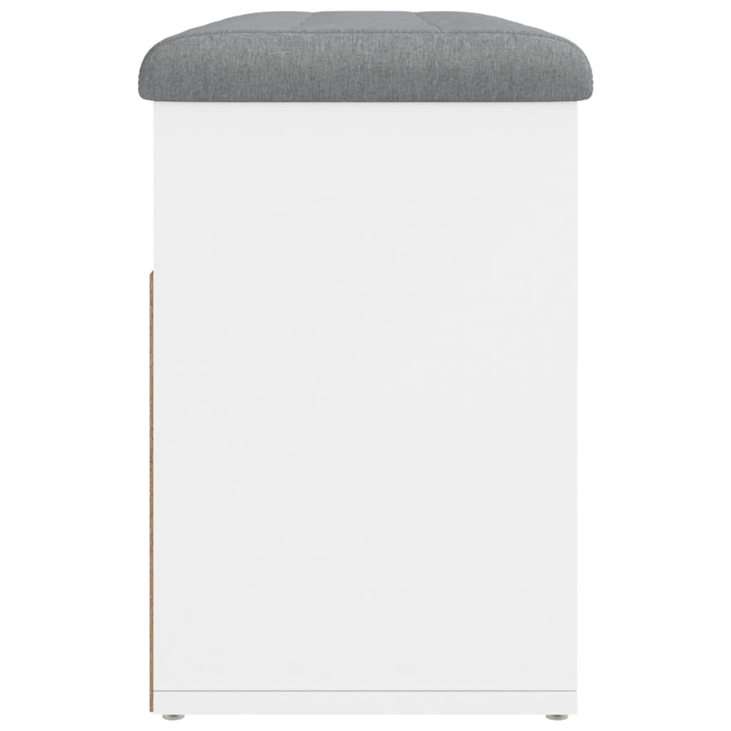 White Engineered Wood Shoe Bench 82x32x45.5 cm - Stylish Storage