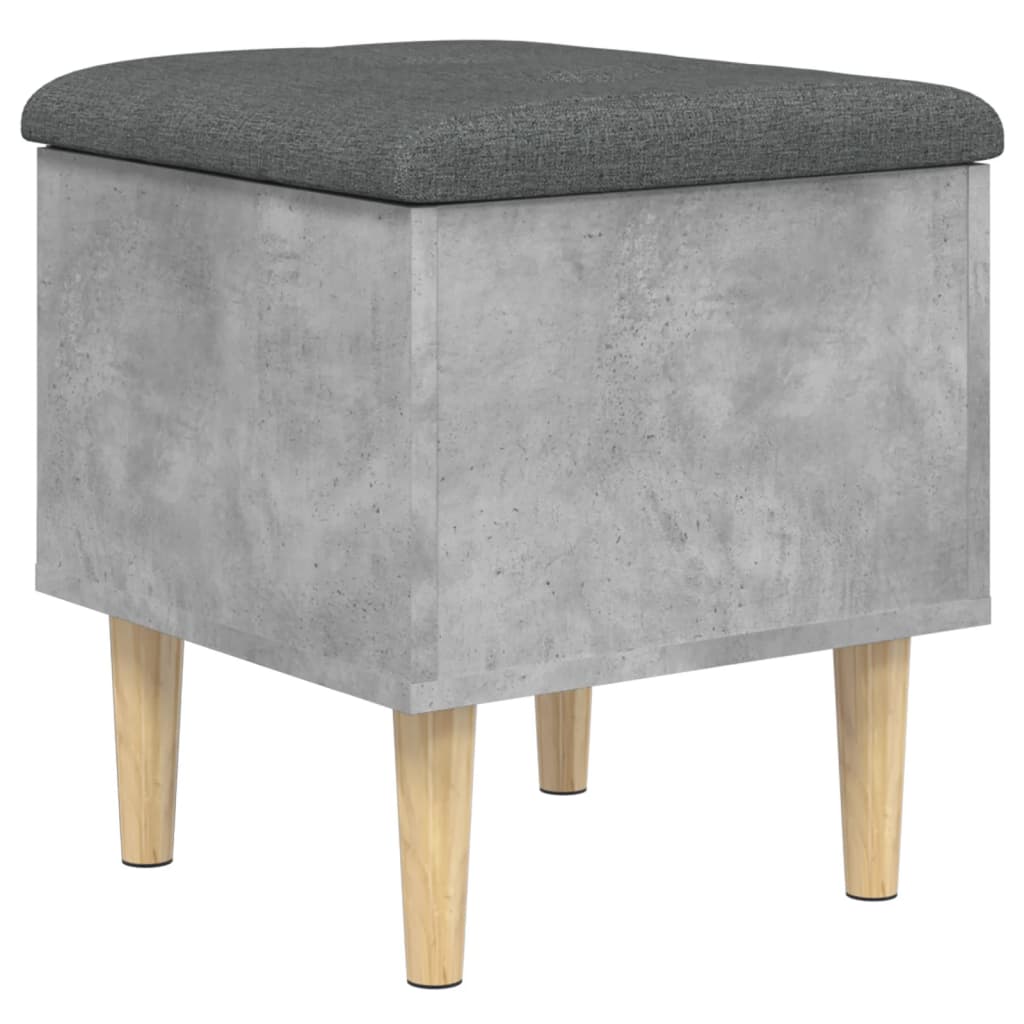 Concrete Grey Storage Bench 42x42x46 cm in Engineered Wood