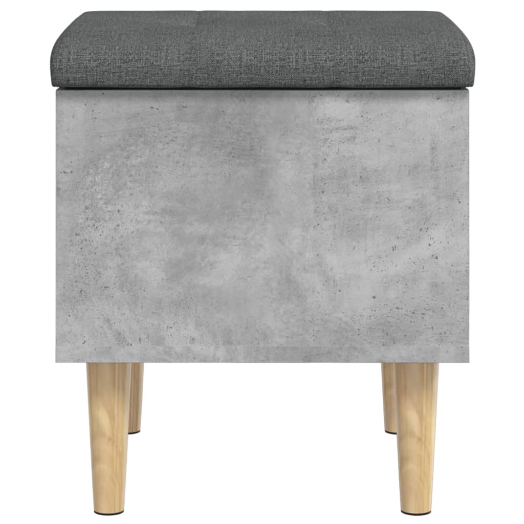 Concrete Grey Storage Bench 42x42x46 cm in Engineered Wood