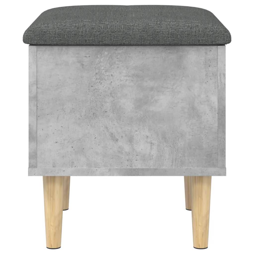 Concrete Grey Storage Bench 42x42x46 cm in Engineered Wood