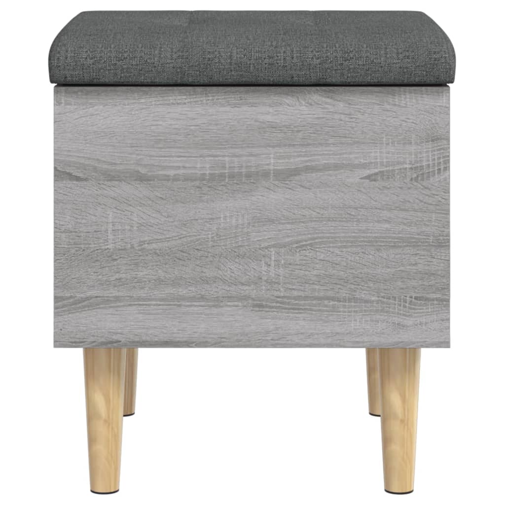 Grey Sonoma Storage Bench - 42x42x46 cm Engineered Wood