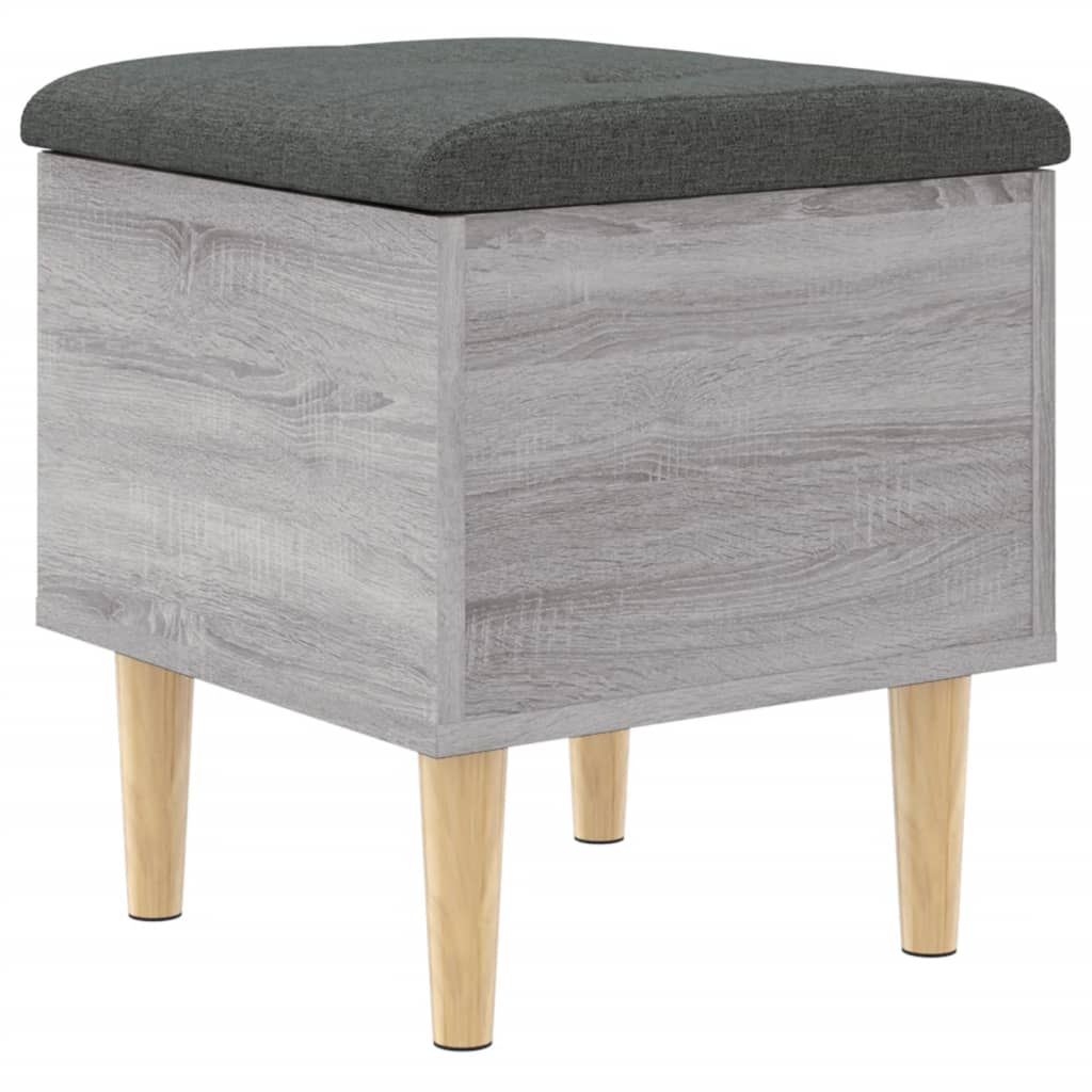 Grey Sonoma Storage Bench - 42x42x46 cm Engineered Wood