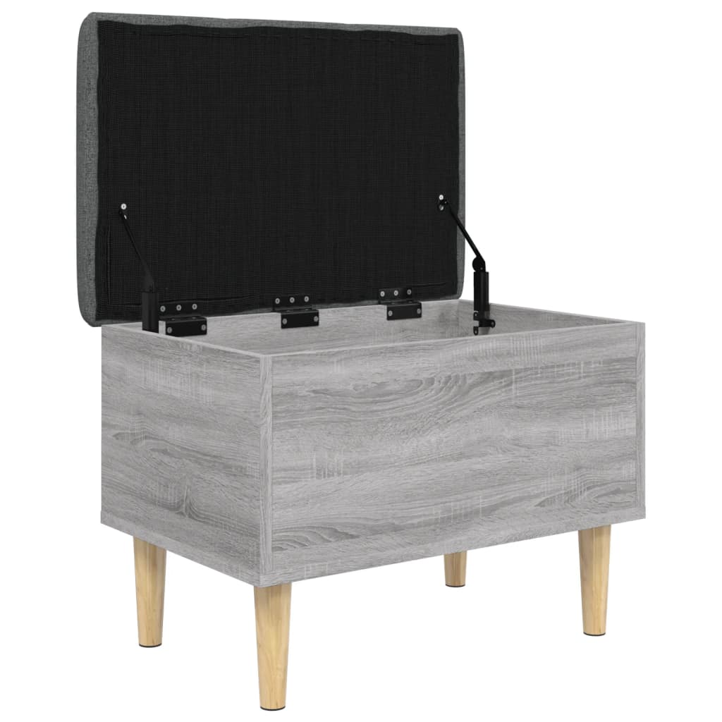 Grey Sonoma Engineered Wood Storage Bench 62x42x46 cm