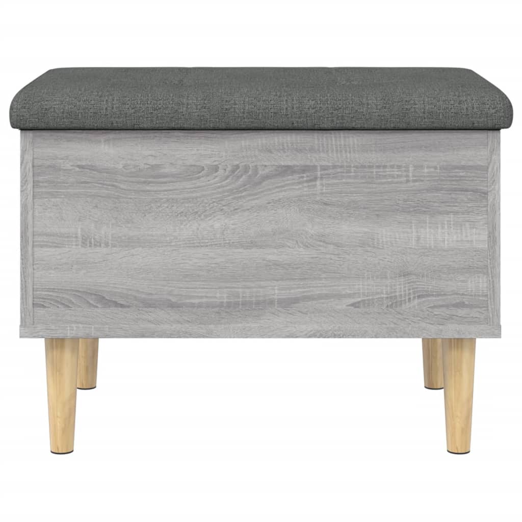 Grey Sonoma Engineered Wood Storage Bench 62x42x46 cm
