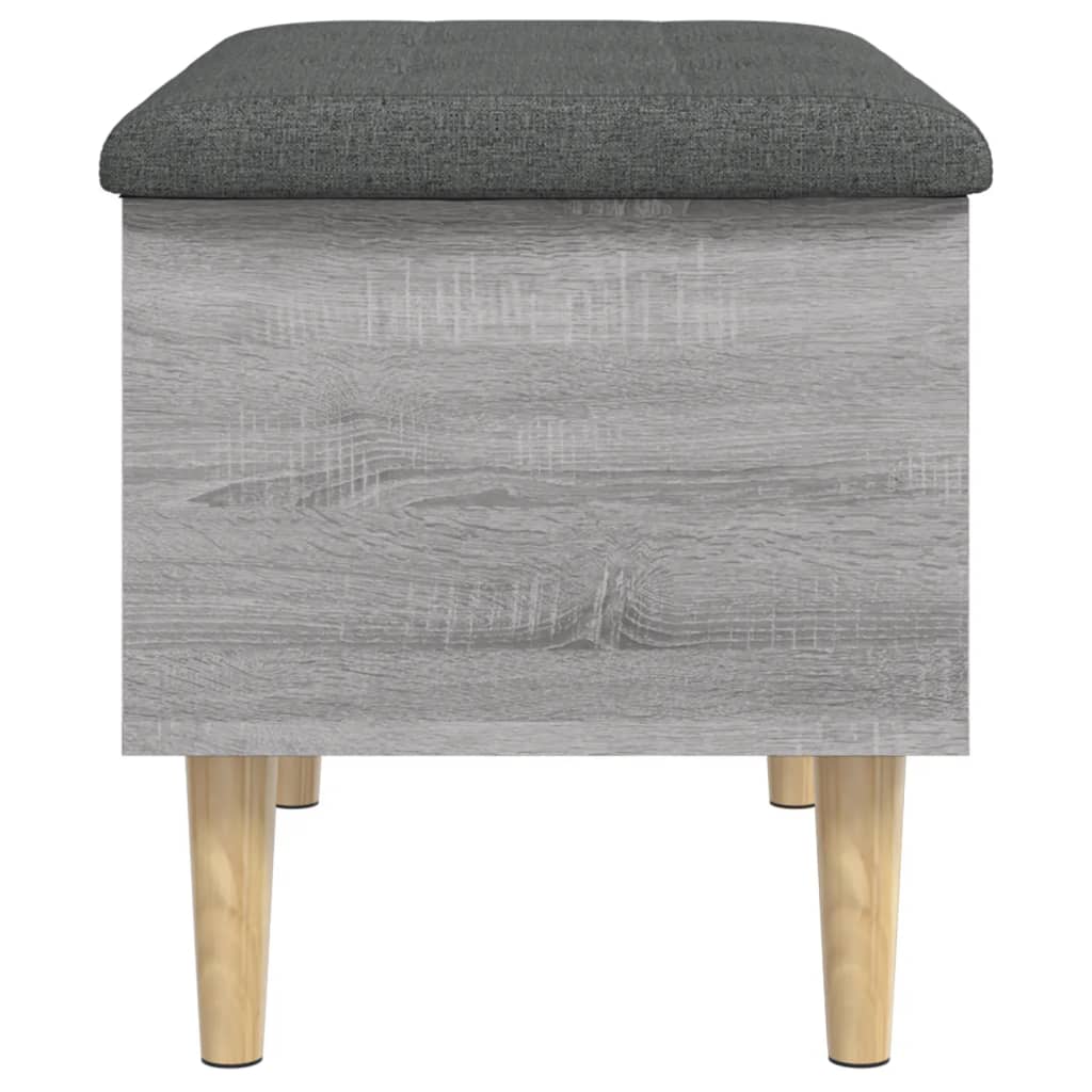 Grey Sonoma Engineered Wood Storage Bench 62x42x46 cm