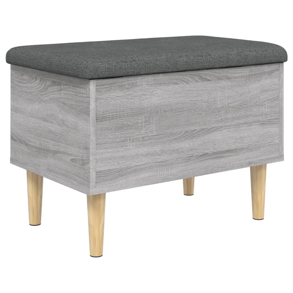 Grey Sonoma Engineered Wood Storage Bench 62x42x46 cm