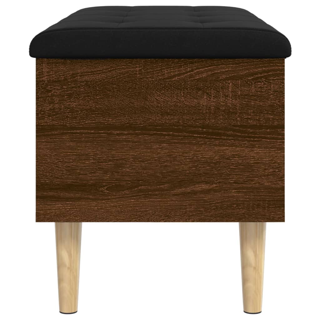 Brown Oak Storage Bench - 82x42x46 cm - Engineered Wood