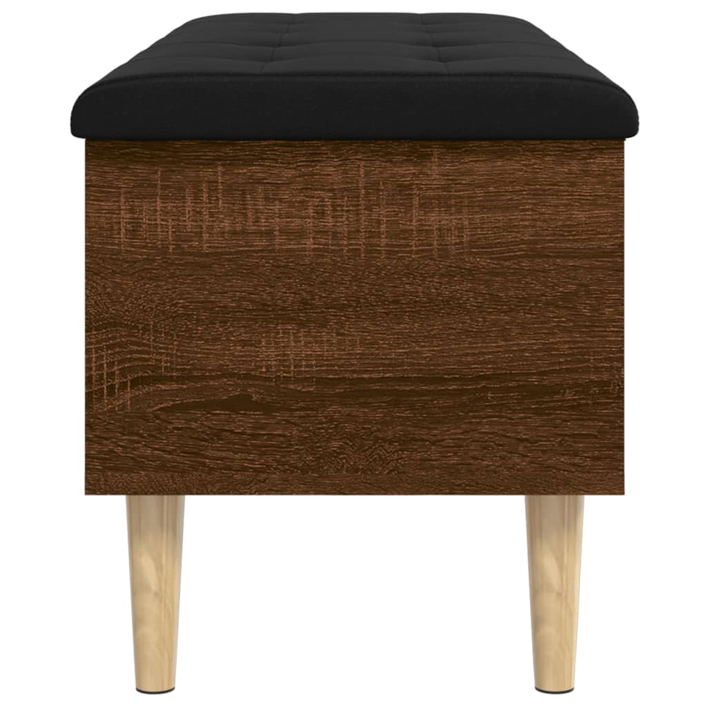 Brown Oak Storage Bench 102x42x46 cm | Engineered Wood