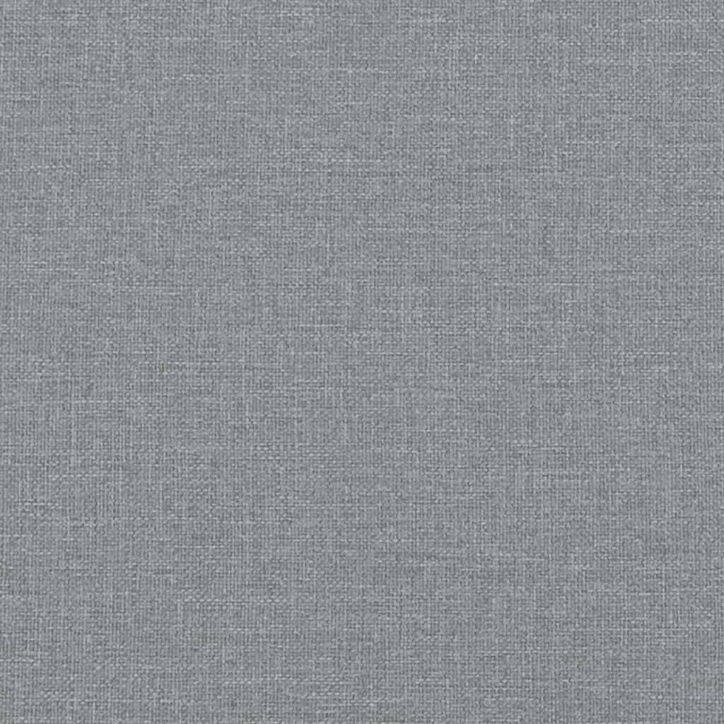 Light Grey Dining Bench - 62x32x45 cm, Steel & Fabric