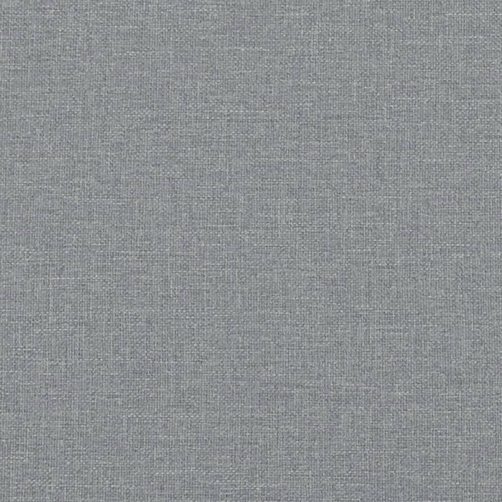 Light Grey Dining Bench - 248x32x45 cm, Steel & Fabric