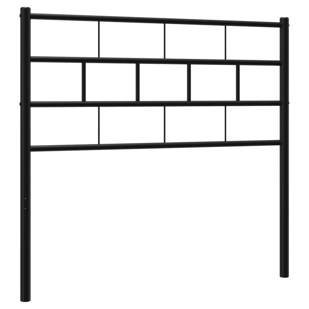 Elegant Black Metal Headboard - 107 cm for Chic Bedroom Decor