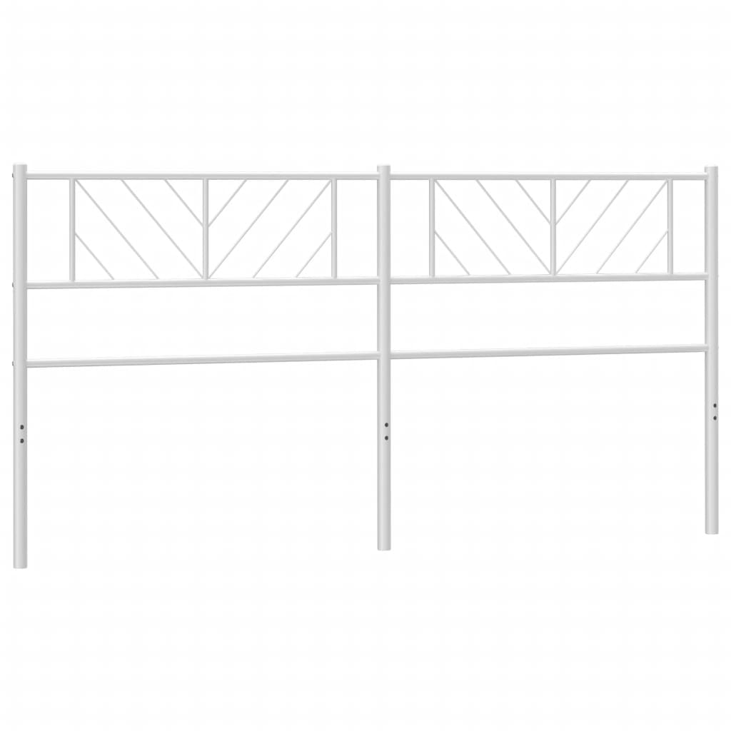 Metal Headboard White 200 cm