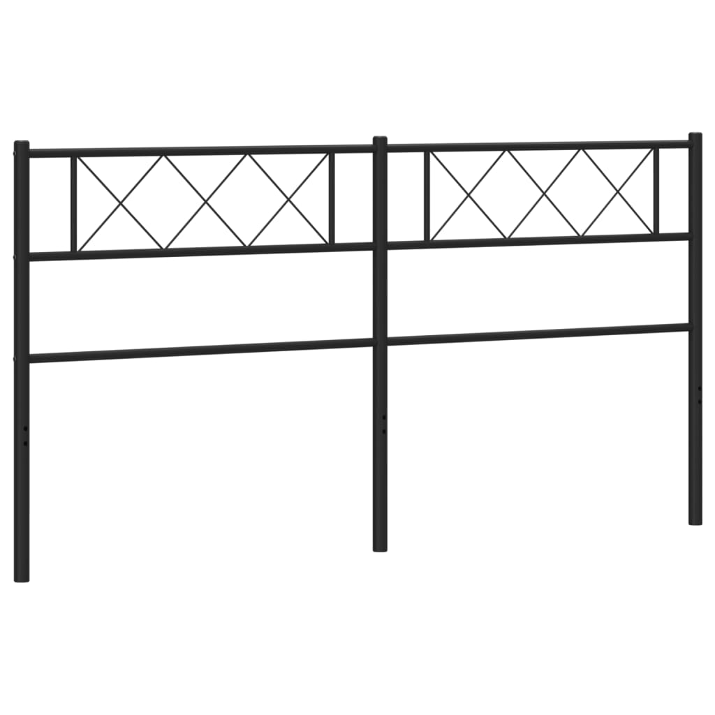 Metal Headboard Black 200 cm