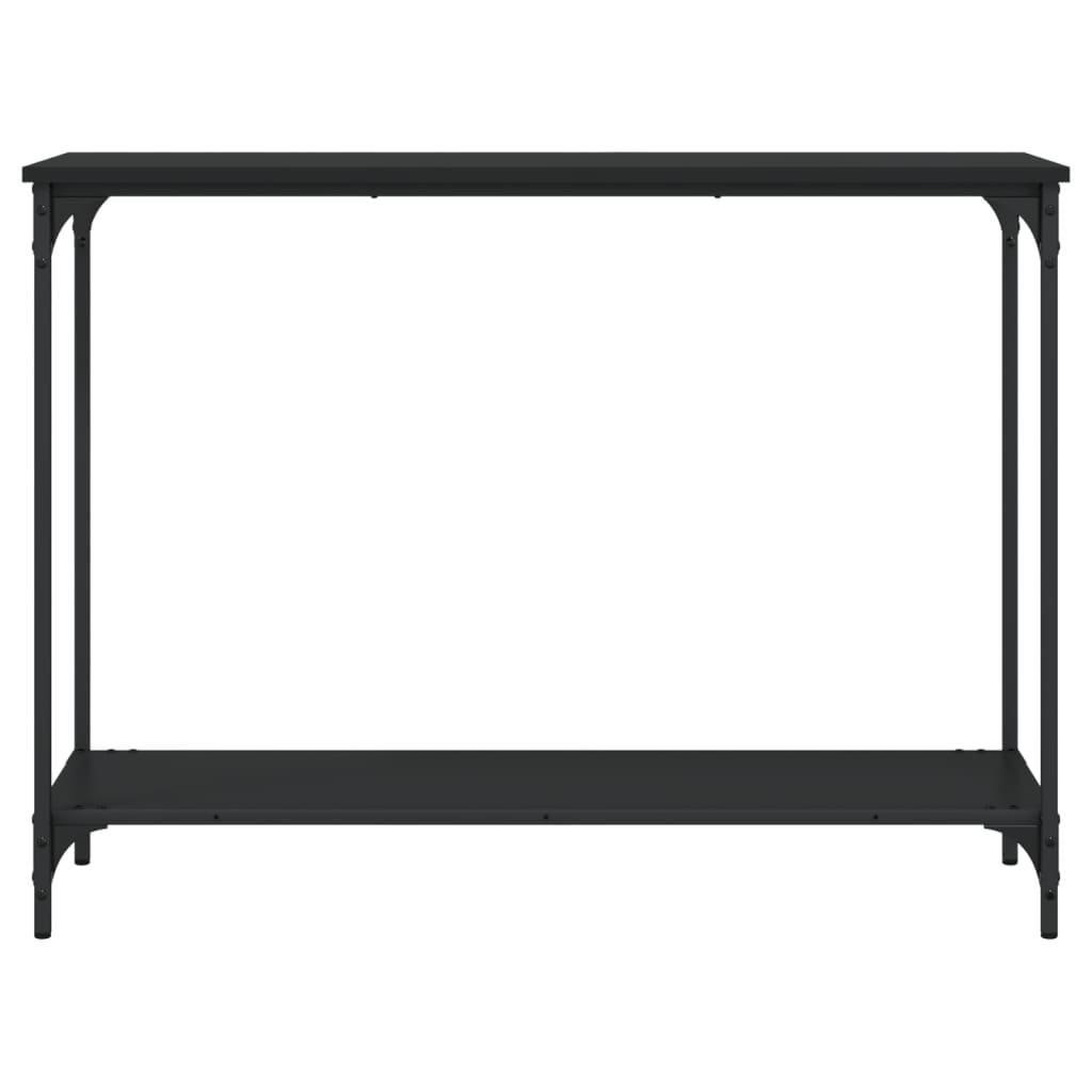 Sleek Black Console Table 101x30.5x75 cm in Engineered Wood