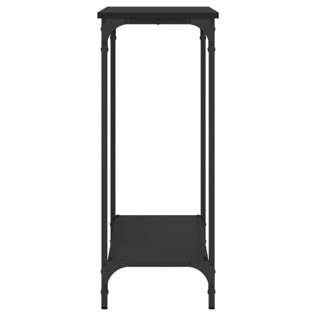Sleek Black Console Table 101x30.5x75 cm in Engineered Wood