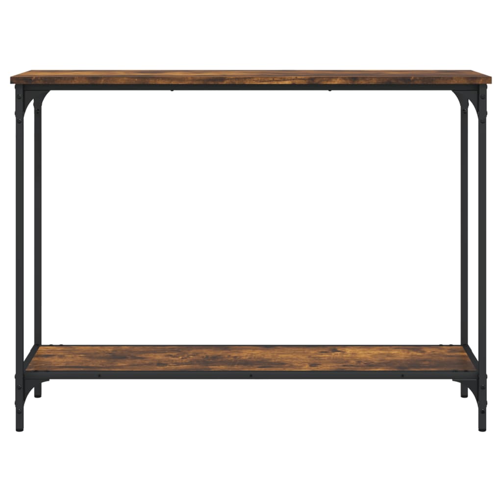 Smoked Oak Console Table - Engineered Wood, 101x30.5x75 cm
