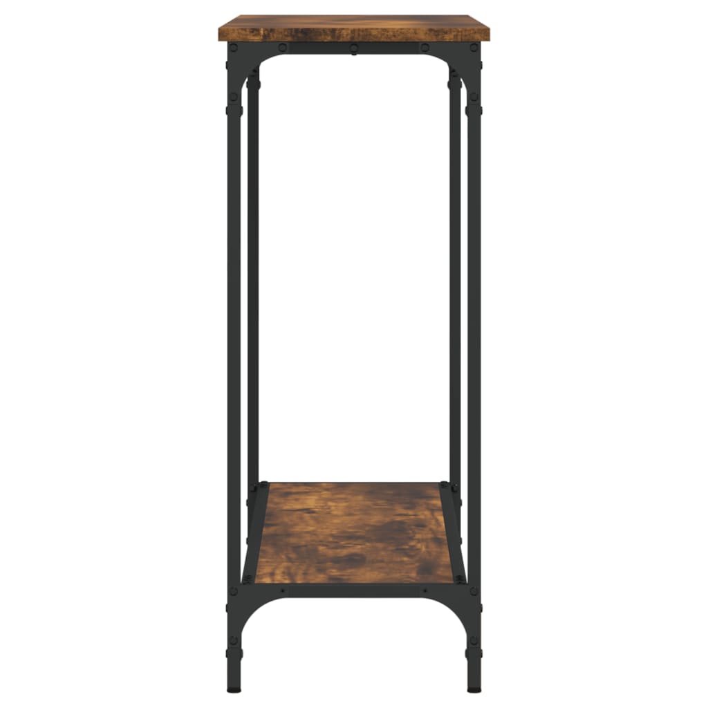 Smoked Oak Console Table - Engineered Wood, 101x30.5x75 cm