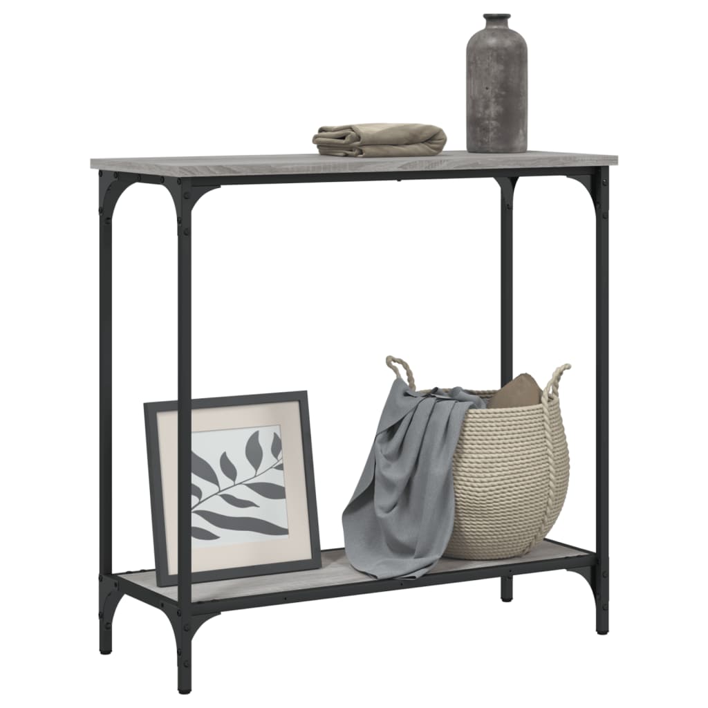 Grey Sonoma Console Table 75x30.5x75 cm - Engineered Wood