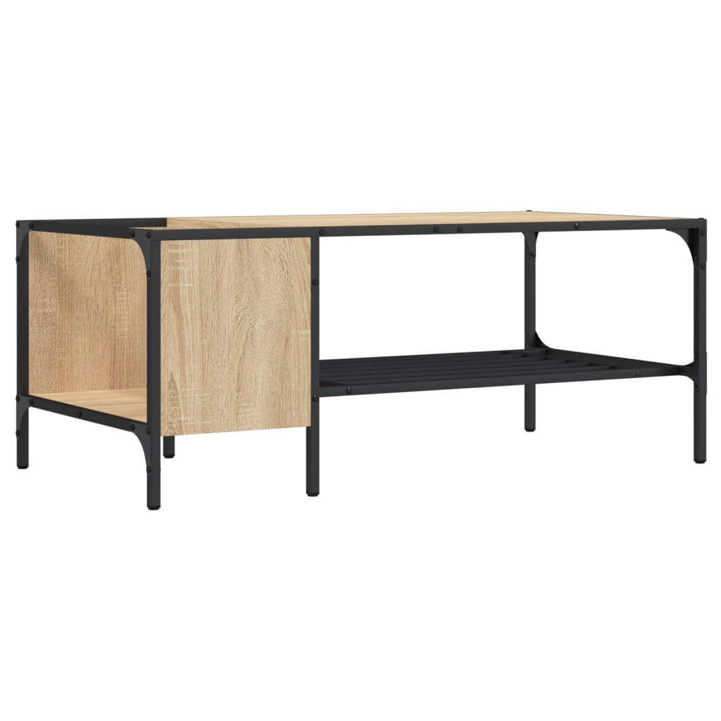 Coffee Table with Rack Sonoma Oak 100x51x40 cm Engineered Wood