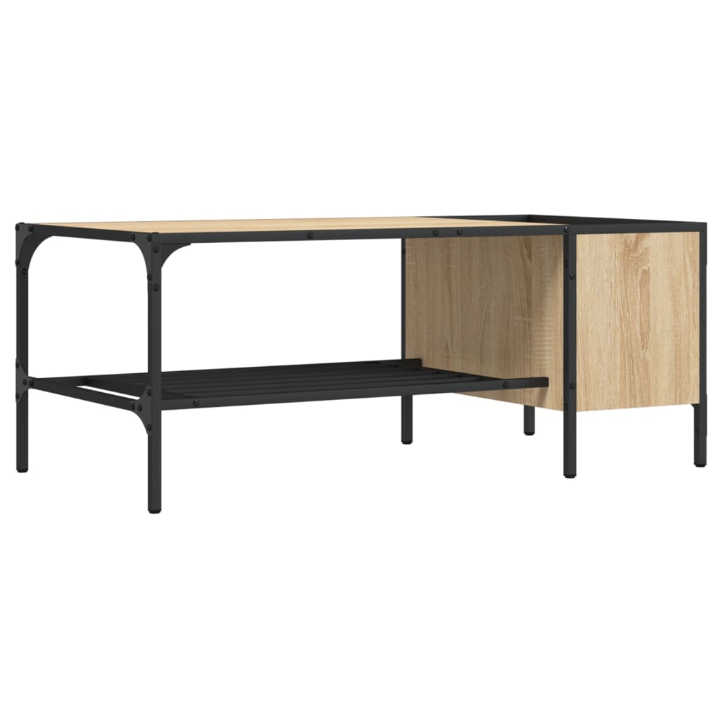Coffee Table with Rack Sonoma Oak 100x51x40 cm Engineered Wood